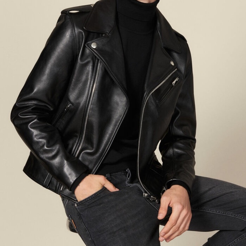 SANDRO Men’s Leather Jacket